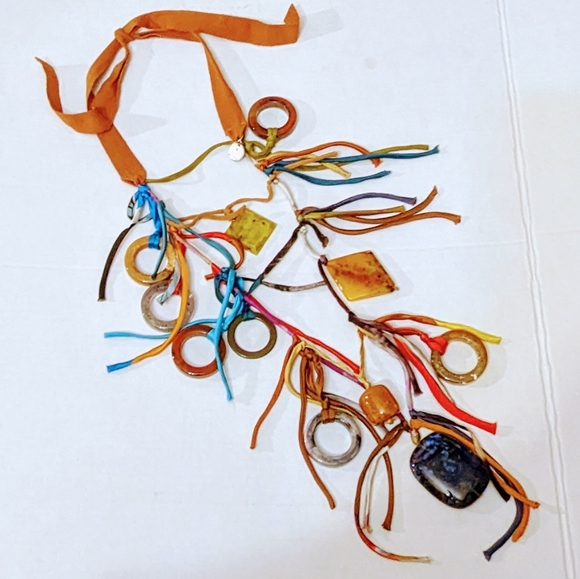 Silvia Tcherassi Rare Gemstone Couture Artisan Modern Art Necklace Avant Garde - Picture 9 of 16